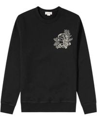 McQueen - Flower Logo Embroidered Hoodie - Lyst
