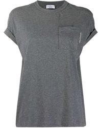 Brunello Cucinelli - Rolled Sleeve T-Shirt - Lyst