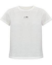 MM6 by Maison Margiela - Logo-Patch T-Shirt - Lyst