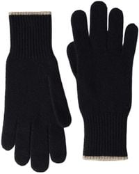 Brunello Cucinelli - Intarsia-Knit Cashmere Gloves - Lyst