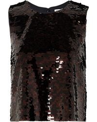 STAUD - Seraphina Sequined Top - Lyst