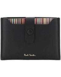Paul Smith - Signature Stripe Logo Printed Cardholder - Lyst
