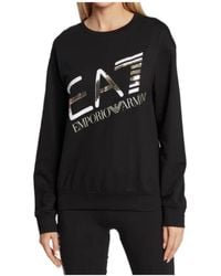 EA7 - Round Collar Logo Sweater - Lyst