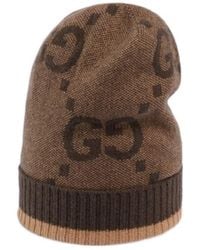 Gucci - Monogram Knitted Beanie - Lyst