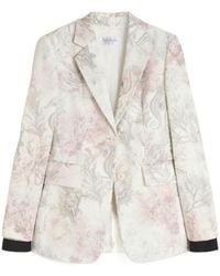 Max Mara - Slim Fit Printed Blazer - Lyst