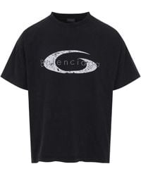 Balenciaga - Logo Print Boxy T-Shirt - Lyst