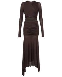 The Attico - Sheer Embroidered Tulle Midi Dress - Lyst
