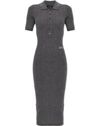 DSquared² - Ribbed Polo Knitted Dress - Lyst