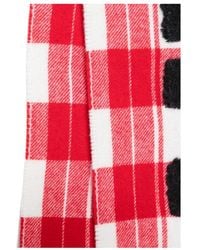 JW Anderson - Jw Anderson Logo Detailed Checkered Scarf - Lyst