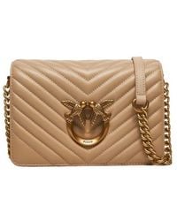 Pinko - Classic Love Click Foldover Top Crossbody Bag - Lyst