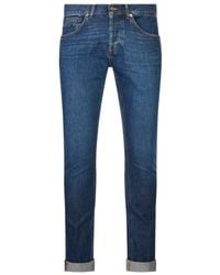 Dondup - Cuffed-Hem Denim Trousers - Lyst