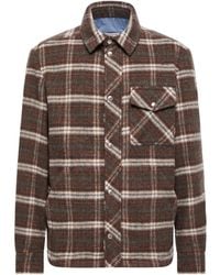 Moncler - Check Wool Shirt Jacket - Lyst