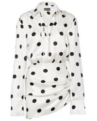 David Koma - Polka-Dot Silk Satin Minidress - Lyst