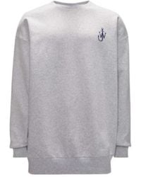 JW Anderson - Jw Anderson Anchor Embroidered Back Printed Sweatshirt - Lyst
