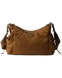 Prada - Explore Large Re-Nylon And Leather Bag - Lyst