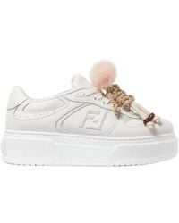 Fendi - Match Platform Lace-Up Sneakers - Lyst