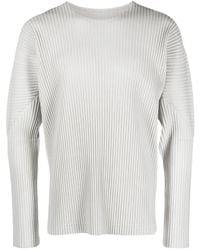 Homme Plissé Issey Miyake - Long-Sleeve Plissé T-Shirt - Lyst
