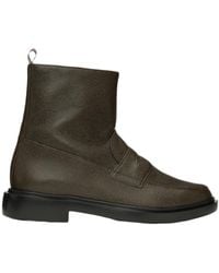 Thom Browne - Penny-Loafer Leather Ankle Boots - Lyst