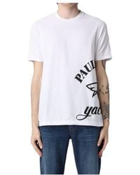 Paul & Shark - T-Shirt With Round Neck And Short Sleeves - Lyst