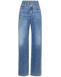 Brunello Cucinelli - High Waisted Straight-Leg Jeans - Lyst