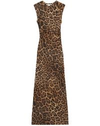 Stella McCartney - Leopard Print Long Dress - Lyst