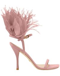 Stuart Weitzman - Feather High-Heeled Sandals - Lyst