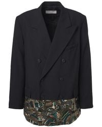 Dries Van Noten - Embellished Double-Breasted Wool Blazer - Lyst