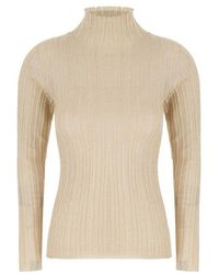 Fabiana Filippi - Ribbed High Neck Knitted Sweater - Lyst