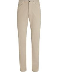 ZEGNA - Logo Patch Slim-Cut Jeans - Lyst