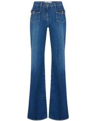 Elisabetta Franchi - Bell-Bottom Jeans With Small Pockets - Lyst