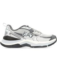 EA7 - Mesh Lace-Up Sneakers - Lyst