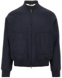 Emporio Armani - Long-Sleeved Zip-Up Jacket - Lyst