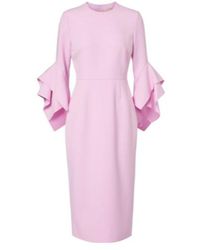 ROKSANDA - Ruffled Midi Dress - Lyst