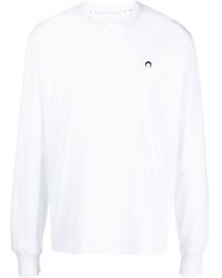 Marine Serre - Organic Cotton Long-Sleeve T-Shirt - Lyst