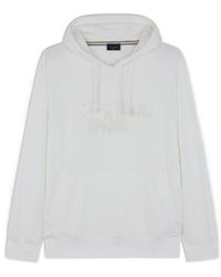 Paul & Shark - Logo-Embroidered Drawstring Hoodie - Lyst