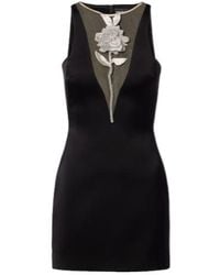 David Koma - Embellished Floral Satin Minidress - Lyst