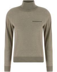 Peserico - Zip-Detail Turtleneck Sweater - Lyst