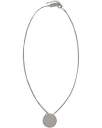 MM6 by Maison Margiela - Embellished Mirror-Pendant Necklace - Lyst