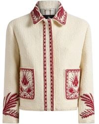 Etro - Embroidered Bouclé Wool Jacket - Lyst