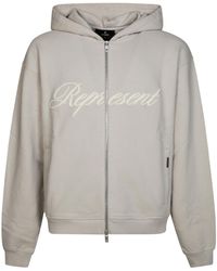 Represent - Script Logo Zip-Up Hoodie - Lyst