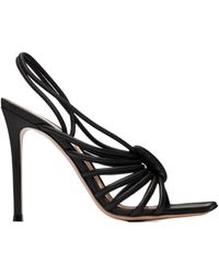 Gianvito Rossi - Open-Toed Square Toed High-Heeled Sandals - Lyst