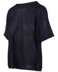 Roberto Collina - Sheer Short-Sleeve Knitted Sweater - Lyst