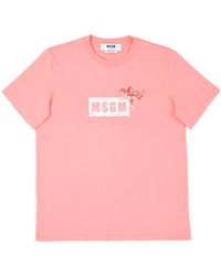 MSGM - Logo Short-Sleeved T-Shirt - Lyst