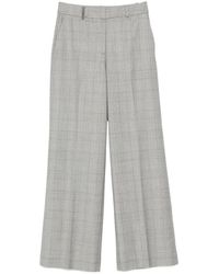 Peserico - Checked Straight-Leg Trousers - Lyst