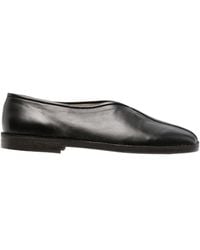 Lemaire - 20Mm Square-Toe Piped Leather Loafers - Lyst