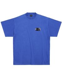 Balenciaga - Logo Printed Oversized-Fit T-Shirt - Lyst