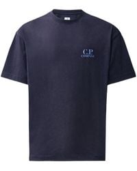 C.P. Company - Logo Printed Crewneck T-Shirt - Lyst