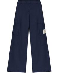 Off-White c/o Virgil Abloh - Logo Patch Wide Leg Trousers - Lyst