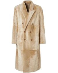 Fendi - Double Breasted Long Sleeved Coat - Lyst
