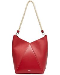 Max Mara - Leather Bucket Bag With Rope Handle Detail - Lyst